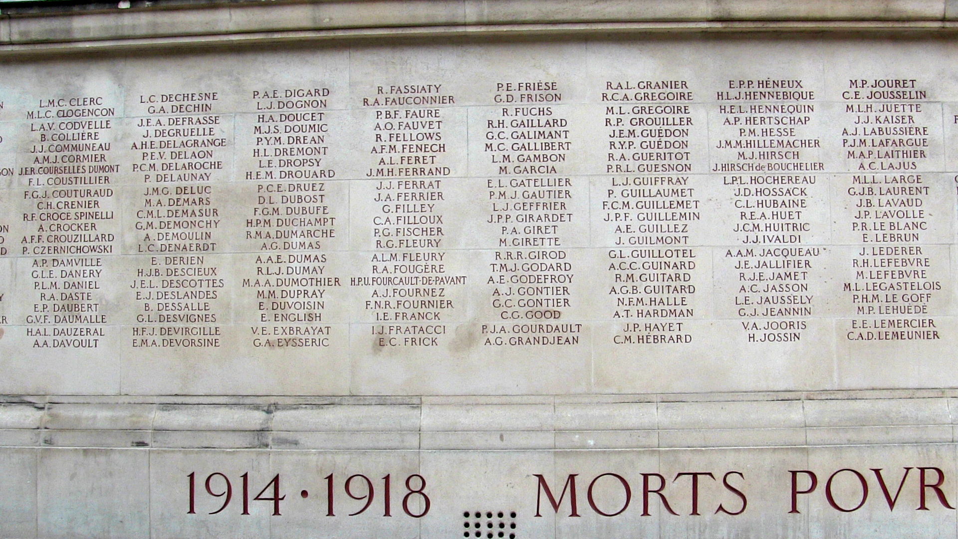 Monument Aux Morts 14 18 Directory