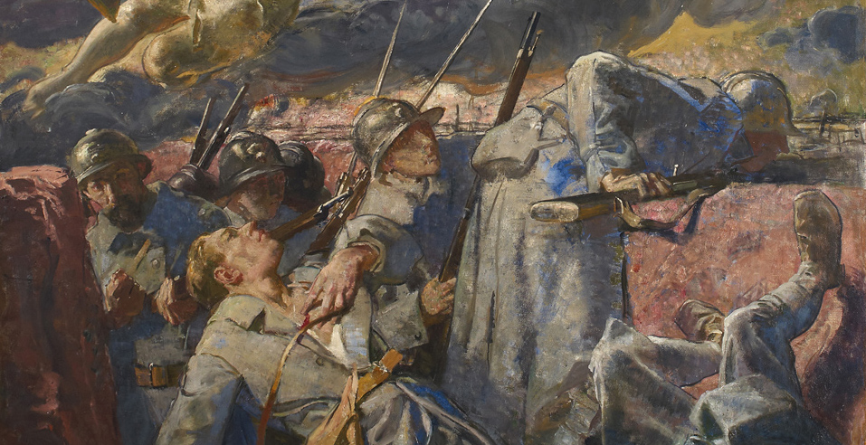 'Le Sacrifice' par Lucien SIMON, chapelle des morts, Notre-Dame-du-Travail, 1919, Paris 14e arr. Crédits : COARC / Mairie de Paris